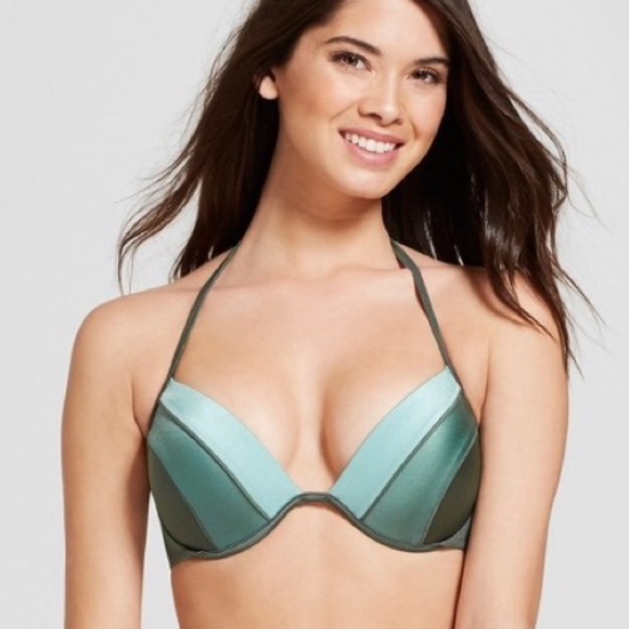 Army Green Shore Bikini Top - Picture 1 of 7